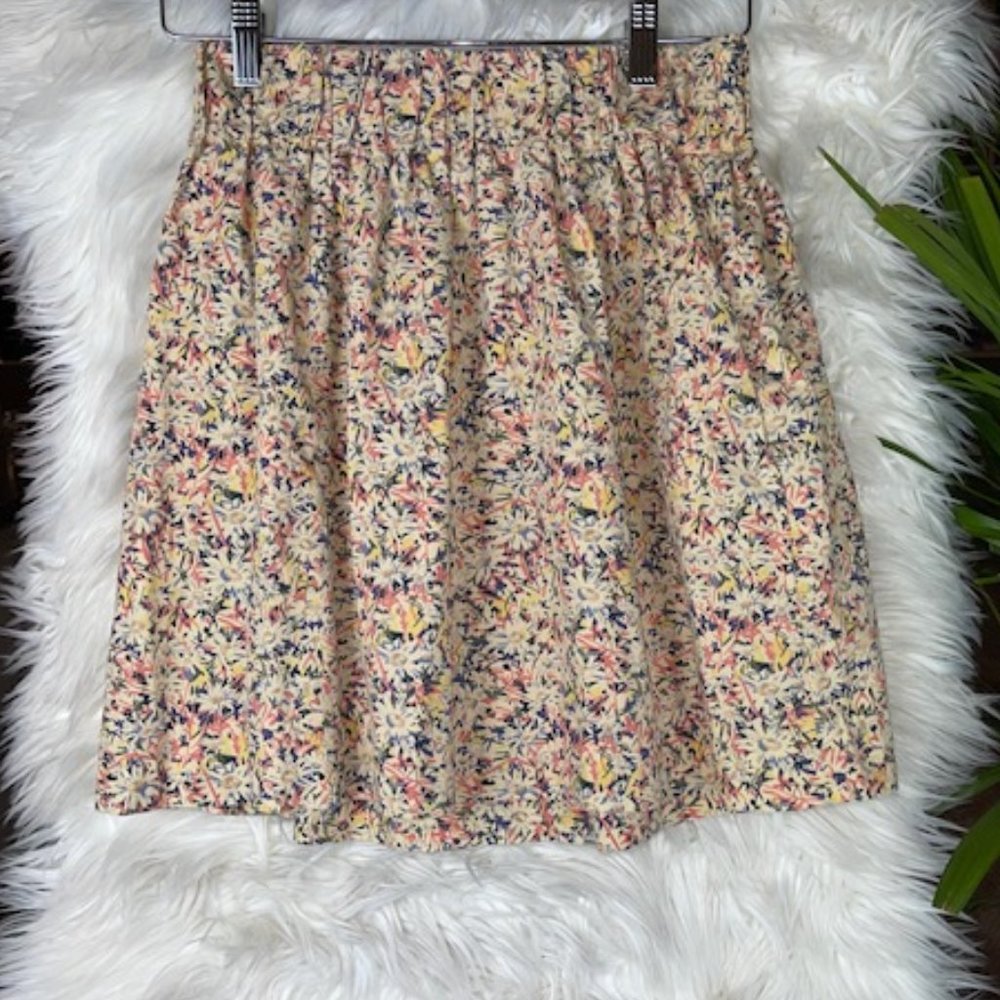 Jcrew • Floral Mini Skirt w/ Pockets • XS